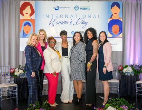 2024 International Women's Day Group Photo of Panelists and Staff