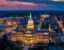 Michigan Capitol in Lansing at Night