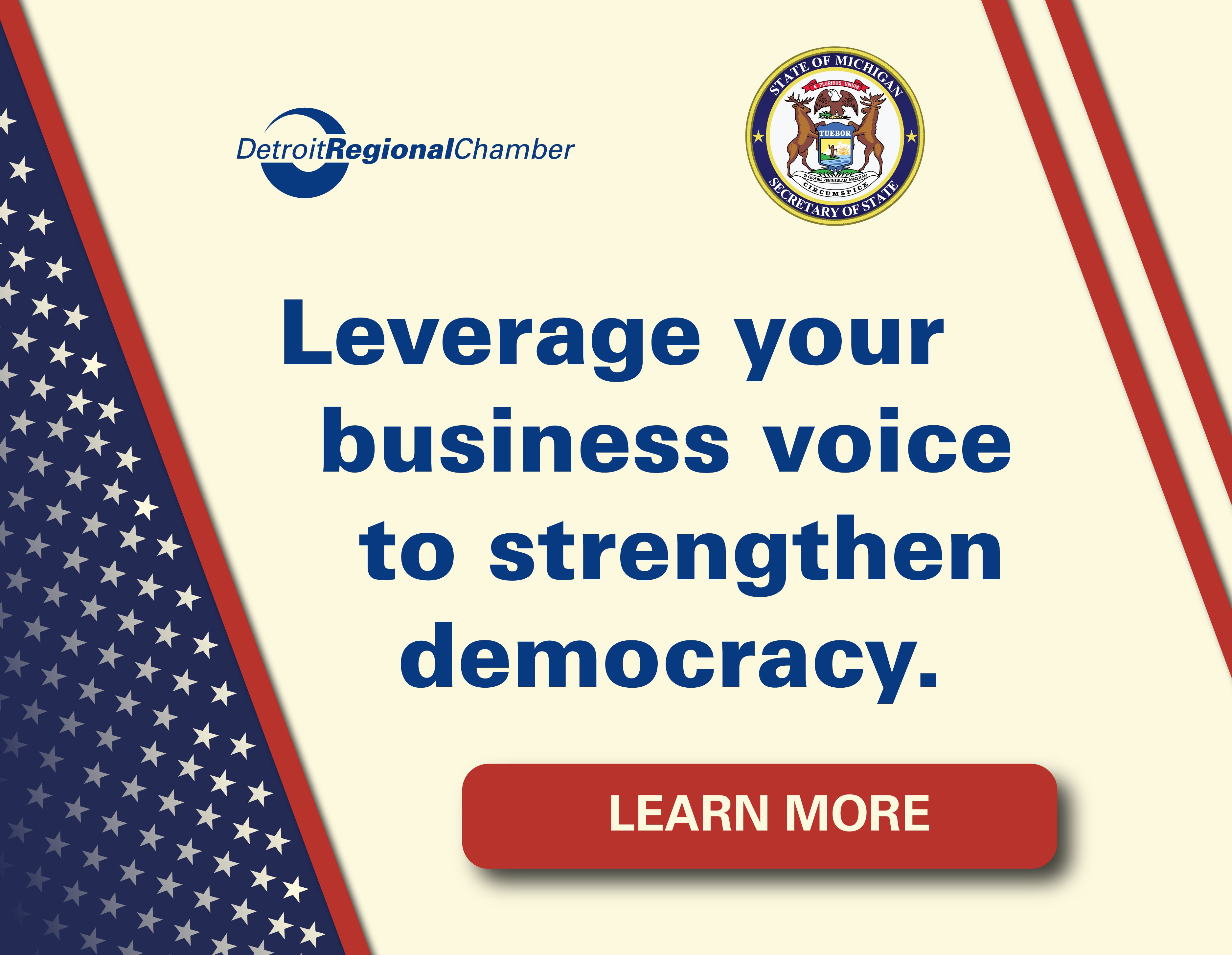 Michigan Business United for Elections Website Popup
