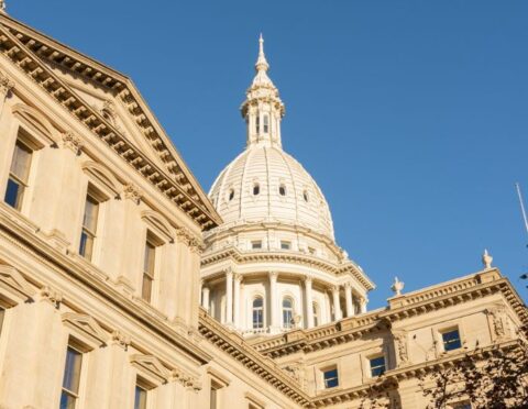 Michigan State Capitol_up close