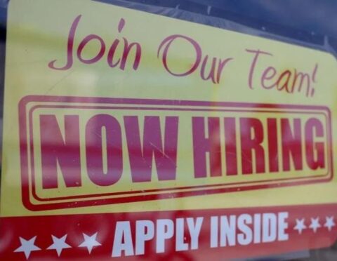 Now hiring sign