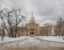 The Michigan Capitol in the snow