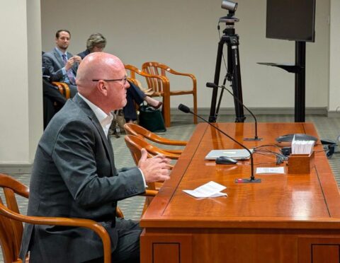 Brian Shoaf testifies before the House Select Committee on Protecting Michigan Employees and Small Businesses in support of HB 4001-2